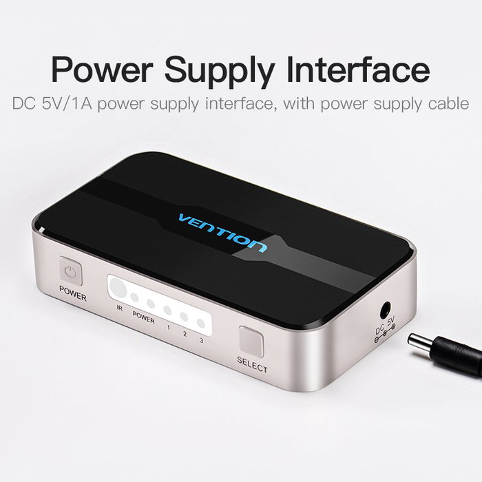 Vention Duplicador HDMI AFFH0 4x HDMI Hembra a HDMI Macho Gris Vention Duplicador HDMI AFFH0 4x HDMI Hembra a HDMI Macho Gris
